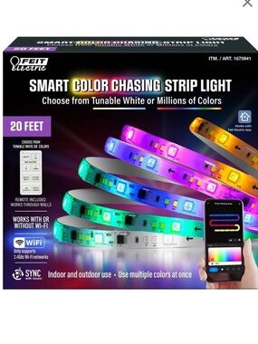 NIB Feit Electric 20-foot Smart Color Chasing Strip Light
